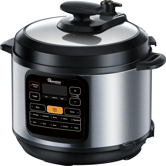 Ramtons RM/582 Electric Pressure Cooker - 6Ltrs , non-stick coating, 1100W