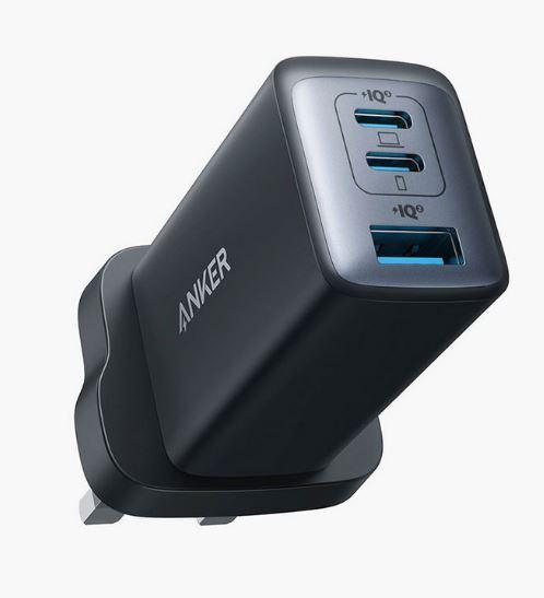 Anker A2667K14 PowerPort III Pod 65W – 3-Port USB-C Fast Charger for Phones, Tablets & Laptops