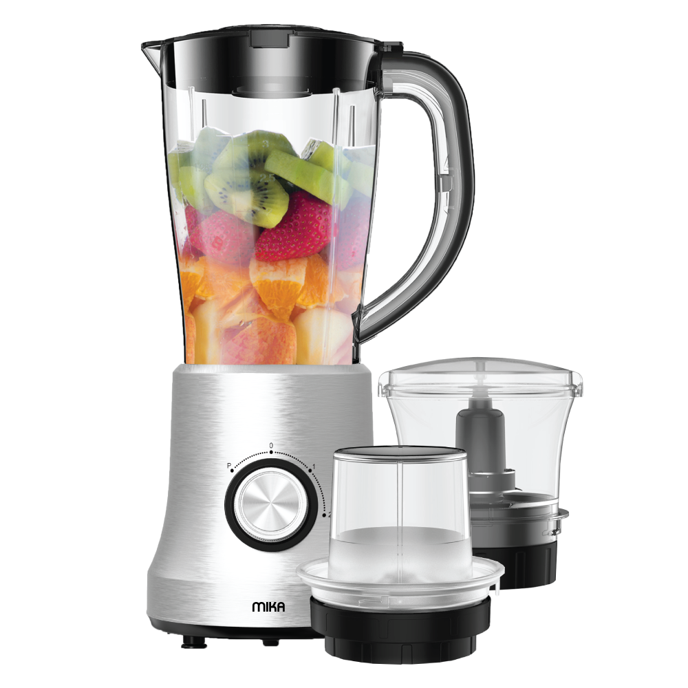 Mika MBLR703SS 1.5Ltrs 3 in 1 Blender - 500W durable motor, Grinder
