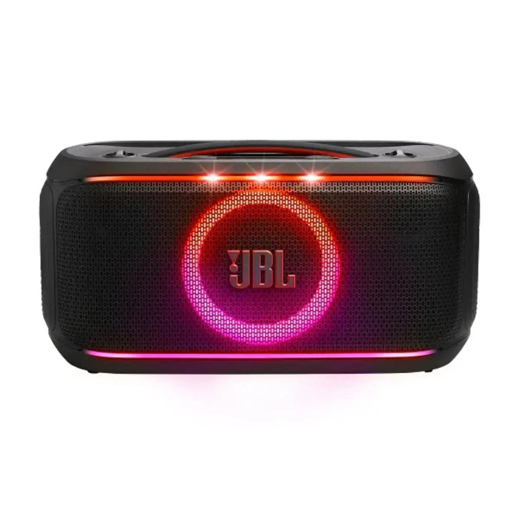 [PartyBox On-The-Go2-RM-LA] JBL PartyBox On-The-Go2 Portable Party Speaker with Mic – Professional Heavy Duty Wireless Audio System for Karaoke, Outdoor, DJ, and Event Applications