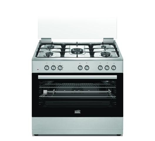 Simfer 9507WEI 5 Gas Professional Cooker - Multifunctional Electric Oven , Half Inox,