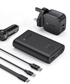 Ravpower RP-PB210 6-In-1 Prime Power Bank Combo - Charger, Powerbank, 3 In 1 Charging Cable, Car Chager