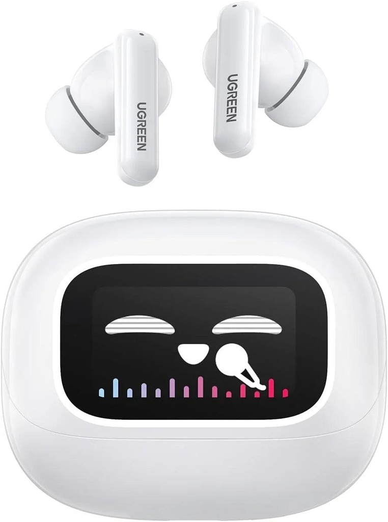 UGREEN WS211 EchoBuds Magic Earbuds – Active Noise Cancelling Bluetooth 5.4 True Wireless Earbuds with Smart Touchscreen Charging Case for Music, Calls, and Travel Use