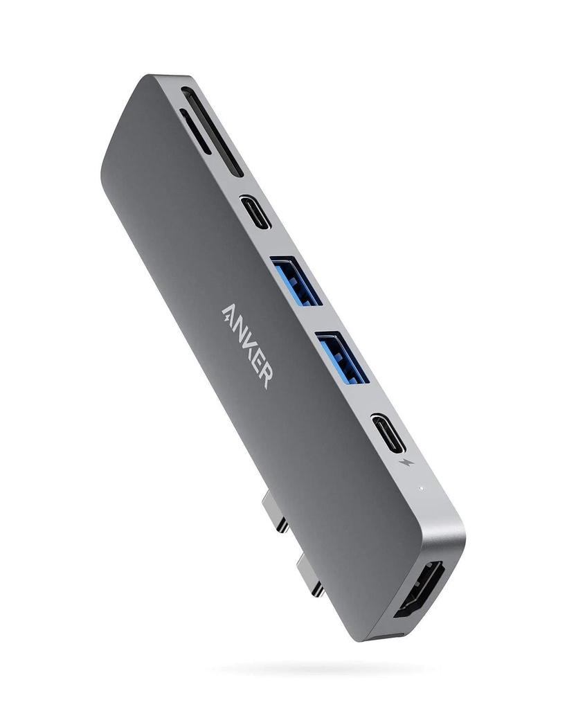 Anker 547 USB-C  7-in-2, for MacBook Hub -  Expand your MacBook’s 2 USB-C ports into 1 Thunderbolt USB-C port, 1 USB-C data port, 2 USB-A ports, 1 HDMI port, 1 SD card slot, and 1 microSD card slot