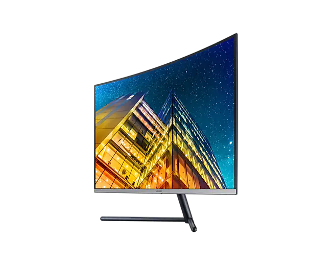 Samsung 32 inch (LU32R590CWMXUE) UR590 4k curved monitor  - Curved for Comfort, Response Time:4(GTG),Screen Curvature: 1500R