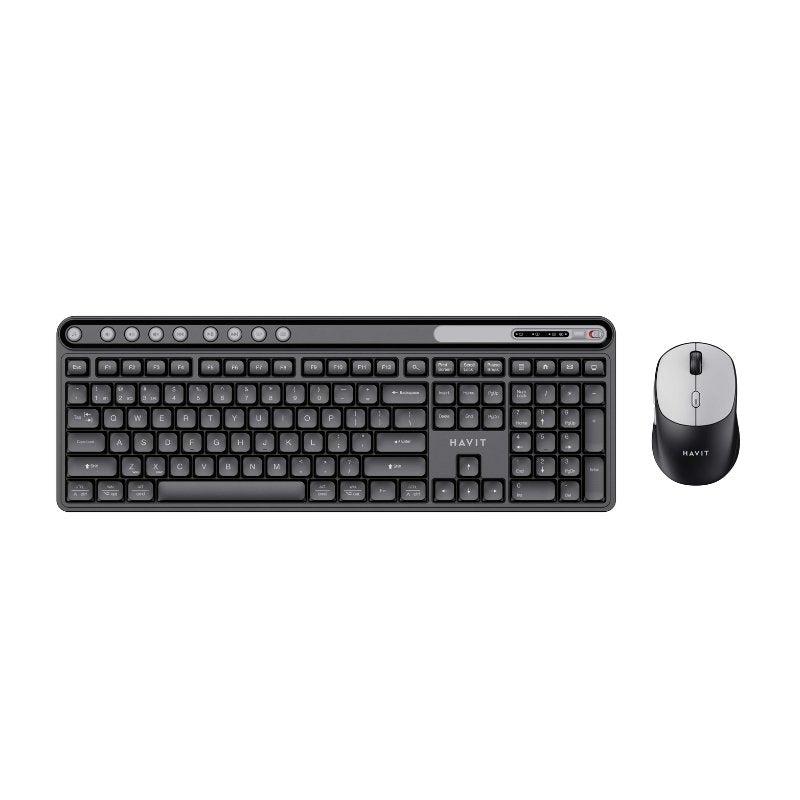 Havit KB271WB PC Series Wireless Keyboard + Mouse Combo – 2.4GHz Full Size Ergonomic Input Set for Office, Home, and Professional Productivity Use