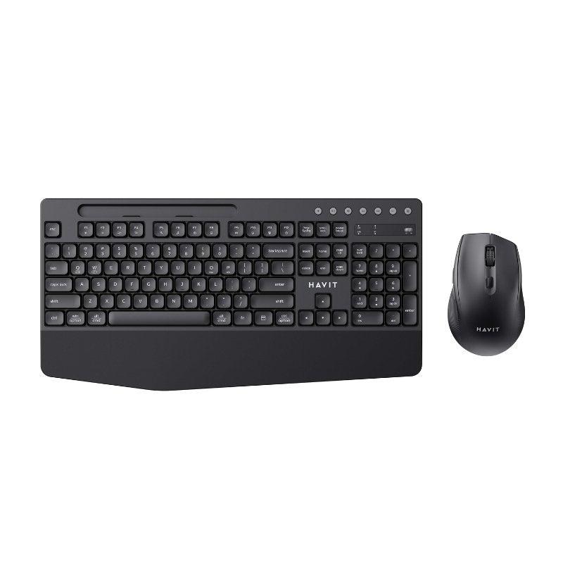 Havit KB251WB Wireless Keyboard + Mouse Combo – 2.4GHz Full Size Ergonomic Input Set for Office, Home, and Professional Productivity Use