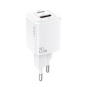 USAMS US-CC128 T37 Super Si QC3.0 PD Fast Charger 20W EU (CC128TC02)