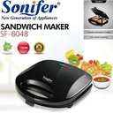 Sonifer SF-6048 Electric Sandwich Maker - Coated Non-Stick Plate, 750W, 4 Minutes Heating time
