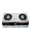 Redberry Stainless Steel Table Top Double Burner - Auto ignition, Cast iron burner, Strong stainless steel body