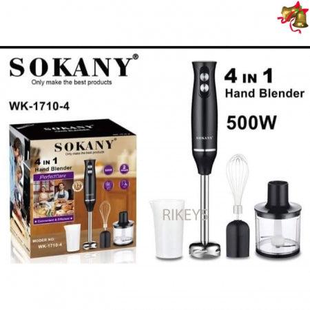 Sokany 4 In 1 Hand Blender - 500W & 700W, For making delicious fresh juice, cake, souffle, soup or other cuisine