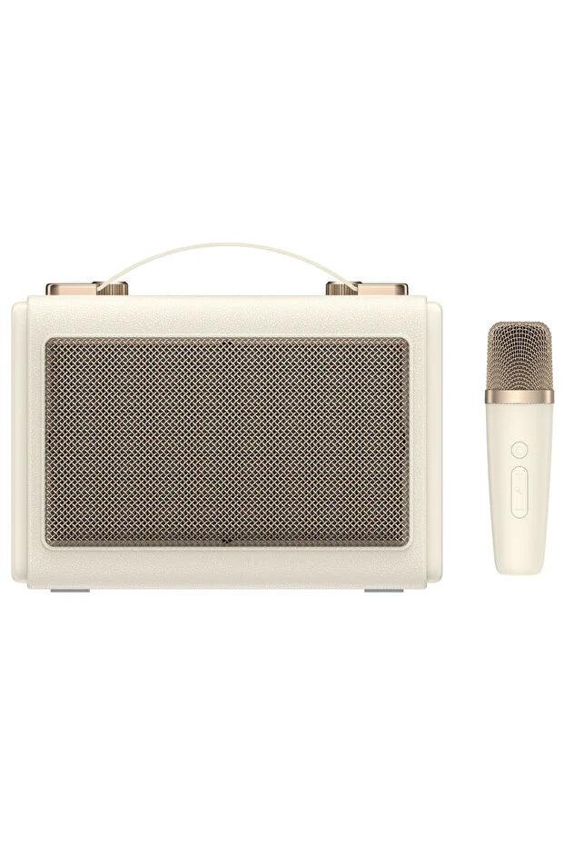 [SK823BT-RM-HW] Havit SK823BT Retro Portable Karaoke Bluetooth Speaker – Heavy Duty Professional Wireless PA Speaker with Microphone Support, High Power Audio, and Rechargeable Battery for Parties, Karaoke, and Outdoor Entertainment Use