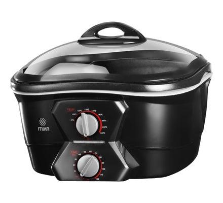 Mika MGC1200 5L 12 in 1 Genie Cooker - Ceramic cooking pot, Provided with fry basket, cooking rack, steam rack & oil drying shelf