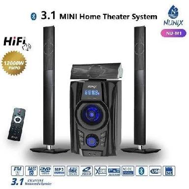 Nunix NU-M1 3.1 MINI Home Theater System - 12000W PMPO, Bluetooth, Super Bass surround, Hightech Multimedia