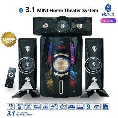 Nunix NU-S5 3.1 MINI Home Theater System - 12000W PMPO, Bluetooth, USB/SD/FM