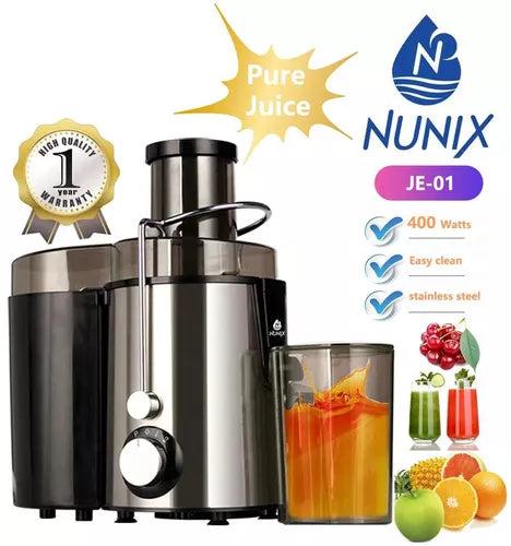 Nunix JE-01 Juice Extractor -Stainless Steel, Juicer/ Blender, 400W Powerful motor