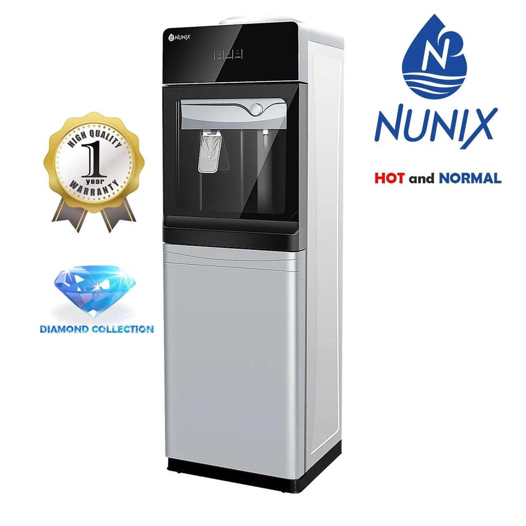Nunix R23 hot and normal water dispenser - with tap locking compartment