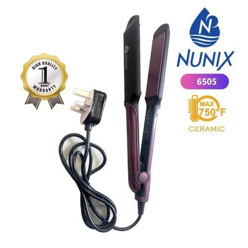 Nunix 6505 Professional Hair Straightener Flat Iron - Power: 40W-59W
