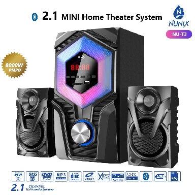 Nunix NU-T3 2.1CH Home Theater System - USB/SD, Bluetooth, Amazing Sound, Super Bass surround