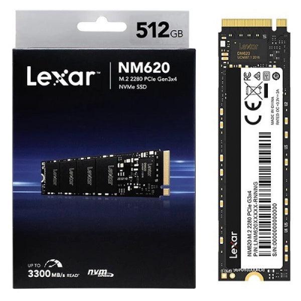 [LNM620 512GB-PG-DS] LEXAR LNM620 512GB M.2 NVMe PCIe Gen3×4 SSD – High-Speed Internal SSD
