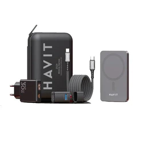 [STK088-RM-HW] Havit STK088 10000mAh KIT Power Bank – High‑Capacity Portable Charger with Dual USB Output and Fast Charging for Smartphones, Tablets, and USB Devices
