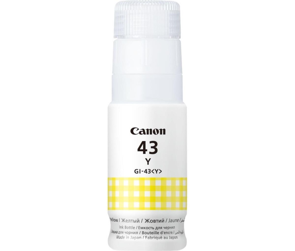 Canon GI-43Y Yellow Ink Bottle 4689C001 - Compatibility Pixma  G540, G640