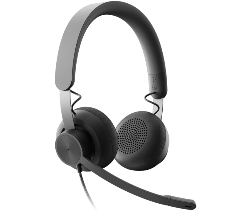 Logitech 981-000870 Zone Wired for MSFT Over-ear Headset - Graphite USB