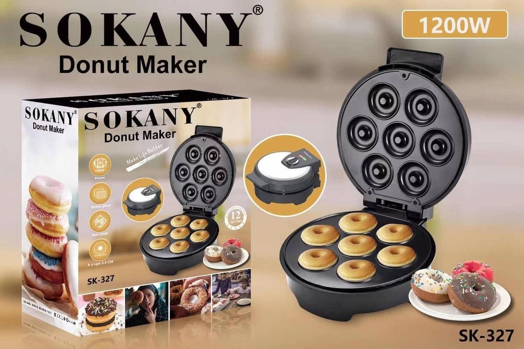 Sokany SK-327 Donut maker – 7 hole Piece, 1200W