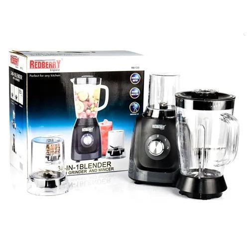 Redberry RB123 3-in-one Blender - 1.5L, With Grinder And Mincer
