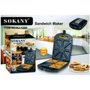 Sokany Sandwich Maker (KJ-126B) - Non-stick, 4 slices sections