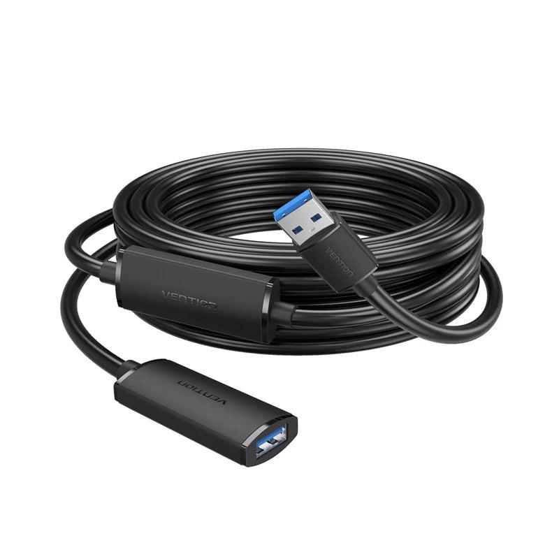 Vention CBMBL USB 3.0 10M Active Extension Cable – Professional Grade High-Speed USB 3.0 Extension with Signal Boosting, Durable Construction, and Reliable Connectivity for Home, Office, and Professional Use
