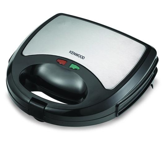 Kenwood Sandwich Maker - 4 Slice, Non-stick fixed griddle plates
