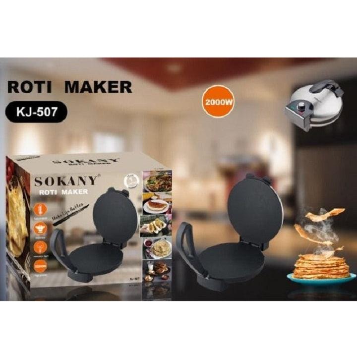 Sokany KJ-507 Electric Chapati / Roti Maker  - Non-stick Coating Plates, Thermostat heat control, Big size Pan