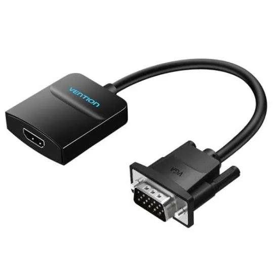 Vention ACNBB VGA to HDMI Converter with Female Micro USB and Audio Port – Professional Grade Video Signal Converter with Audio Support, Stable Transmission, and Reliable Connectivity for Home, Office, and Display Applications