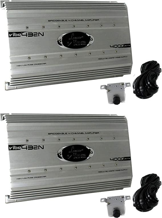 LANZAR 4 Channel Bridgeable Car Stereo Amplifier - 4000W, with Remote