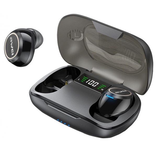 Awei TA3 TWS Wireless Noice Cancelling Earbuds - With Charging Case, BT V5.0