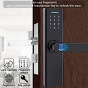 Tuya Multi-Unlock Biometric Smart Electronic Door Lock - Fingerprint, Card, Password, Key Anti-Theft 2-Tough Home Security