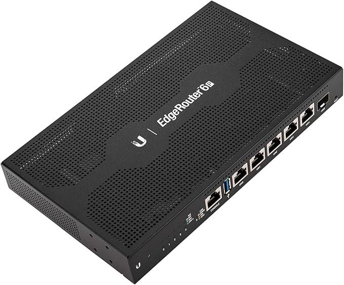 [ER-6P-RM-AL] Ubiquiti EdgeRouter ER-6P Gigabit Router with SFP – Heavy Duty Professional Grade Enterprise Edge Router with Advanced Routing, PoE Support, and High Performance Network Connectivity for Business, ISP, and Industrial Applications