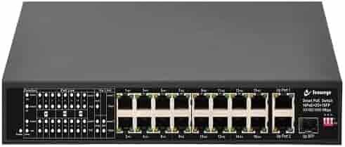 Secureye S-16GE-2UG-1UF-300W-NB-VLAN 16 Port 300W Gigabit PoE Switch – with 2 Uplink Ports and 1 SFP Slot for CCTV, Networking, Enterprise, and Industrial Applications