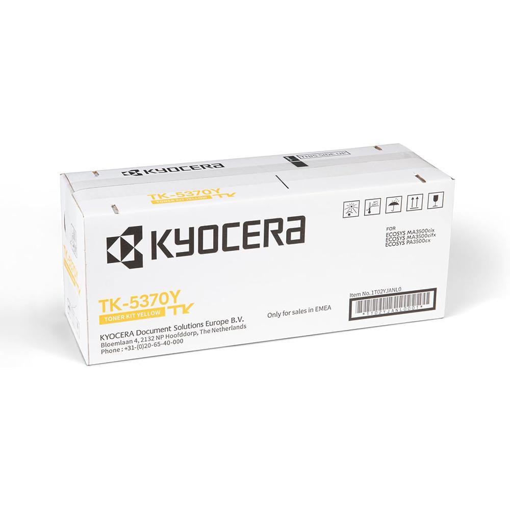 Kyocera TK‑5370Y Yellow Toner Cartridge – High Yield Professional Replacement Toner for Kyocera ECOSYS Printers in Office, Home, and Business Use