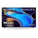 Sony 55XR80 55″ OLED 4K Ultra HD BRAVIA 8 Smart Google TV – Premium HDR10 OLED Display with Google TV, Dolby Vision, and Acoustic Surface Audio for Home Entertainment and Gaming