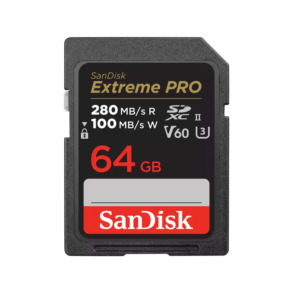 [SDSDXEP-064G-GN4IN-RM-DN] SanDisk SDSDXEP-064G-GN4IN 64GB UHS-II Up to 280MB/s SDHC/SDXC Memory Card – Professional High-Speed Storage Solution for 4K Video, Photography, and Industrial Data Applications