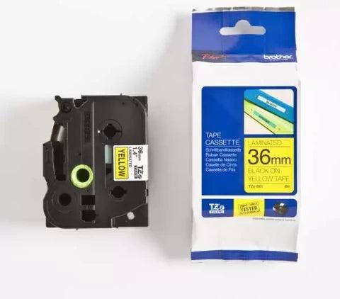 Brother 36TZ-661 Tape Black on Yellow 36mm