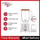 Itel IBL30U1 Button Control Unbreakable Blender, 4 Stainless Steel Blades with Free Dry Mill