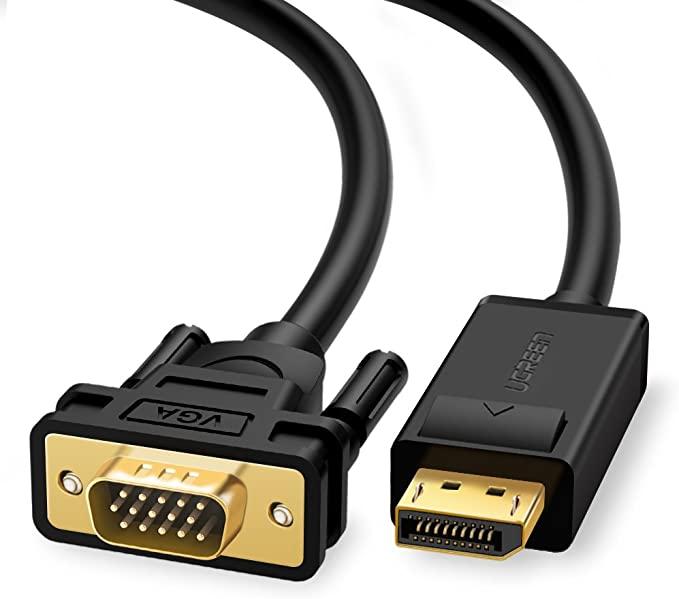 UGREEN DP105 1.5m DisplayPort to VGA Cable UG-10247 – Male to Male Adapter High-Speed Video Conversion for PC, Laptop & Monitor