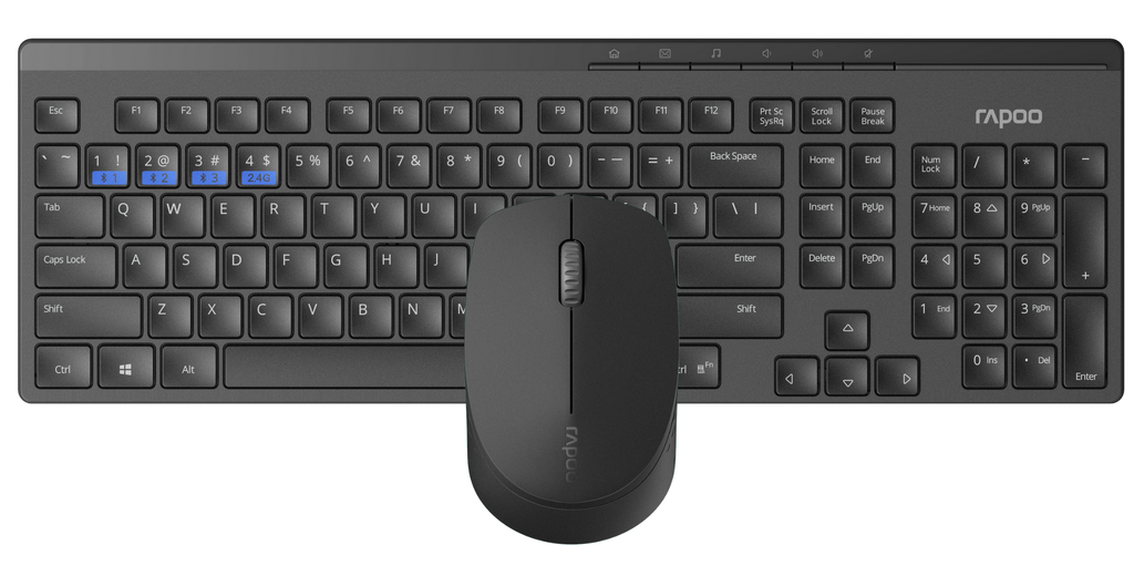 Rapoo Multi-Mode Wireless Bluetooth Mouse & Keyboard - 8110M