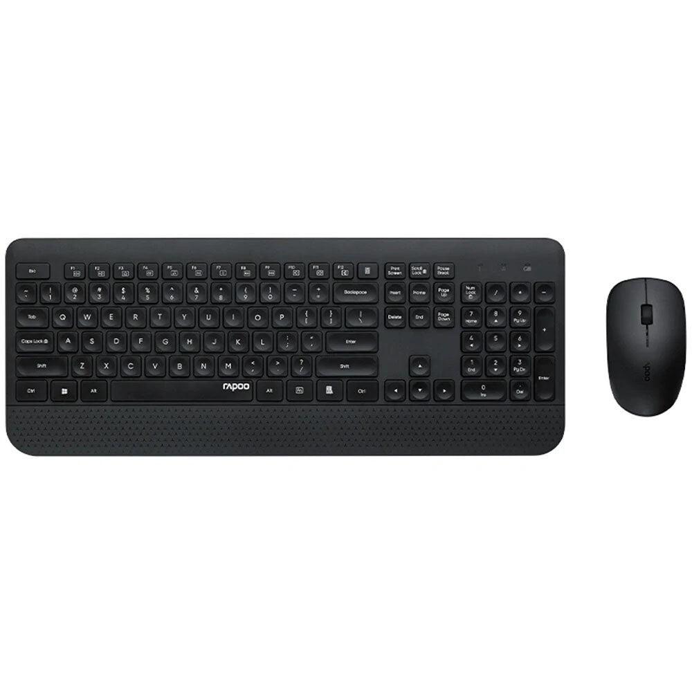 Rapoo Wireless Optical Mouse & Keyboard, Black - X3500