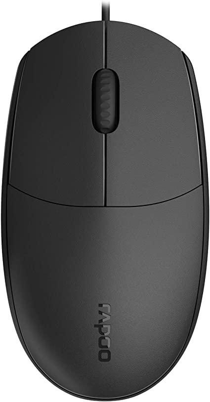RAPOO N100 Wired Mouse – Corded USB Mouse With Ergonomic Design