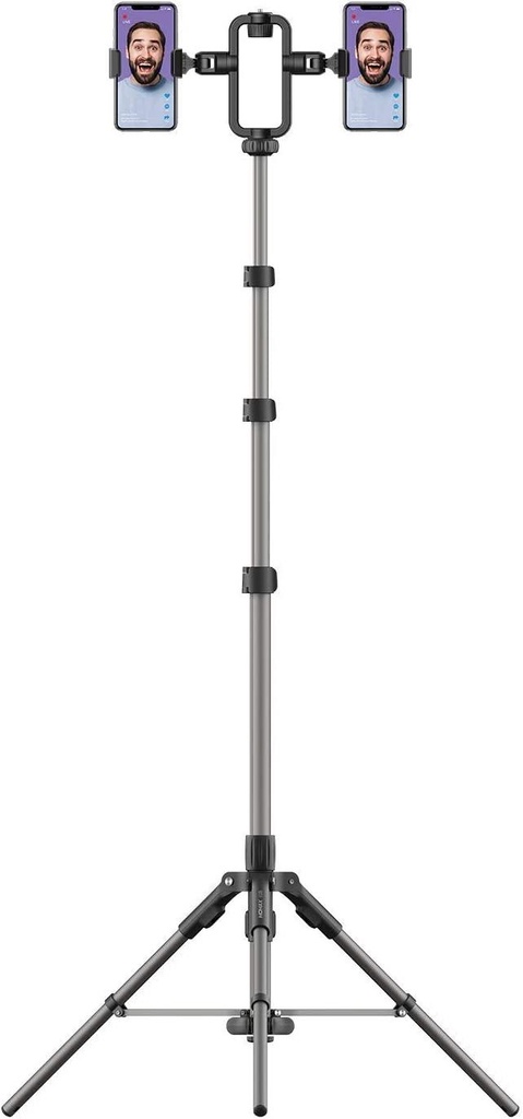 MOMAX V.Log Livestream dimmable LED Ring Light 12" with Stretchable Tripod Stand 3 Phone Holder Annular Lamp for Selfie/Makeup/Live Stream/Video/Vlog/Camera/Photo Shooting FL3D+TR9
