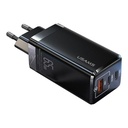 USAMS US-CC110 T33 65W Mini GaN Three Ports Fast Charging USB Charger Power Adapter(CC110TC01)